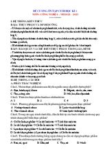 Đề cương ôn tập cuối học kì 1 Công nghệ Lớp 6 - Năm học 2022-2023